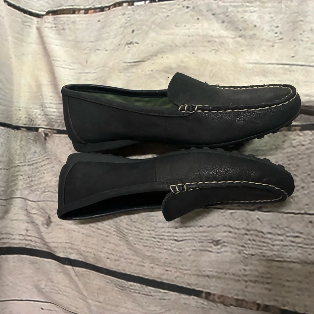 Eastland Women’s Courtney Black Leather Slip On Moc Driving Loafer Size‎ 7.5 GUC